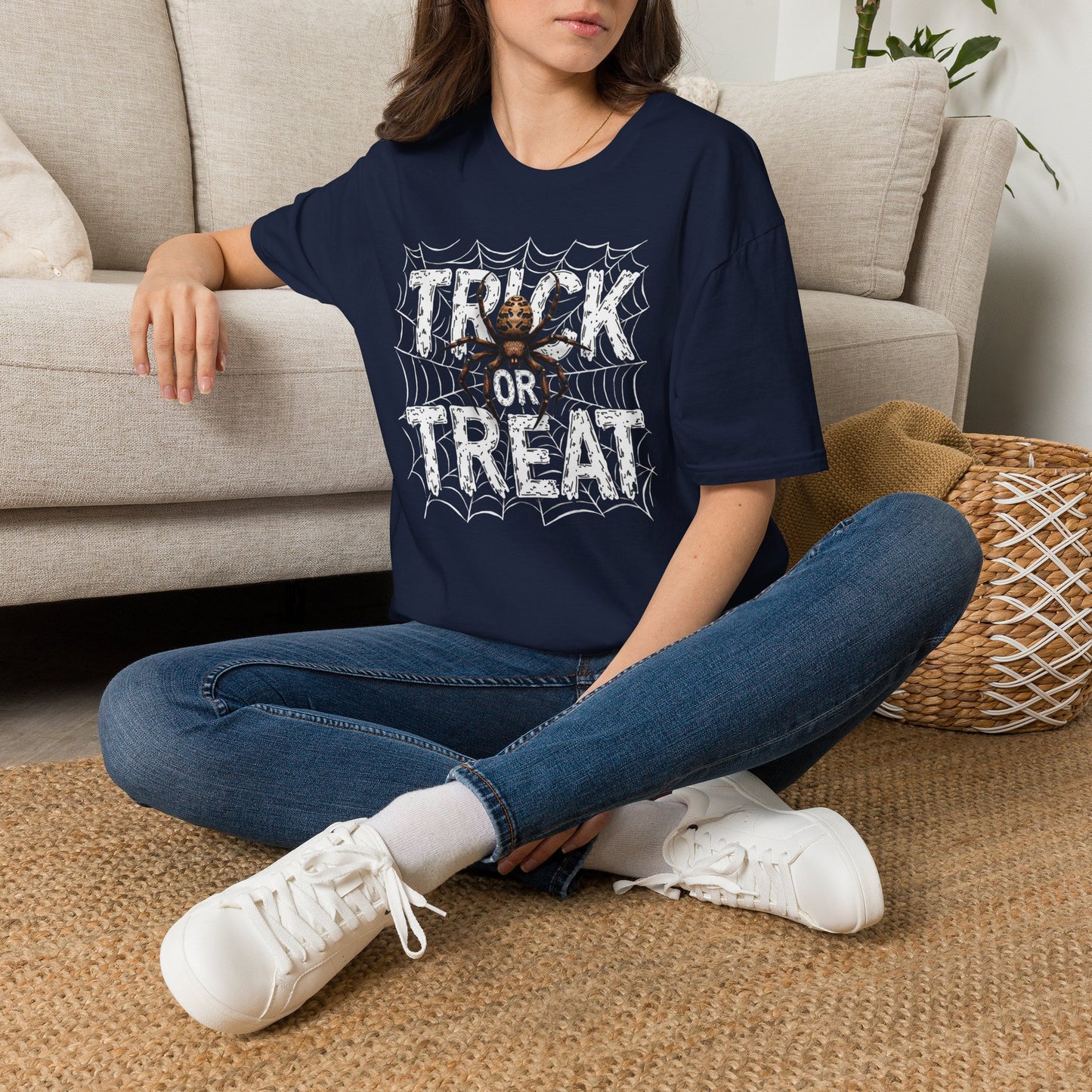 Trick or Treat Spider Tee — Halloween Graphic T-Shirt