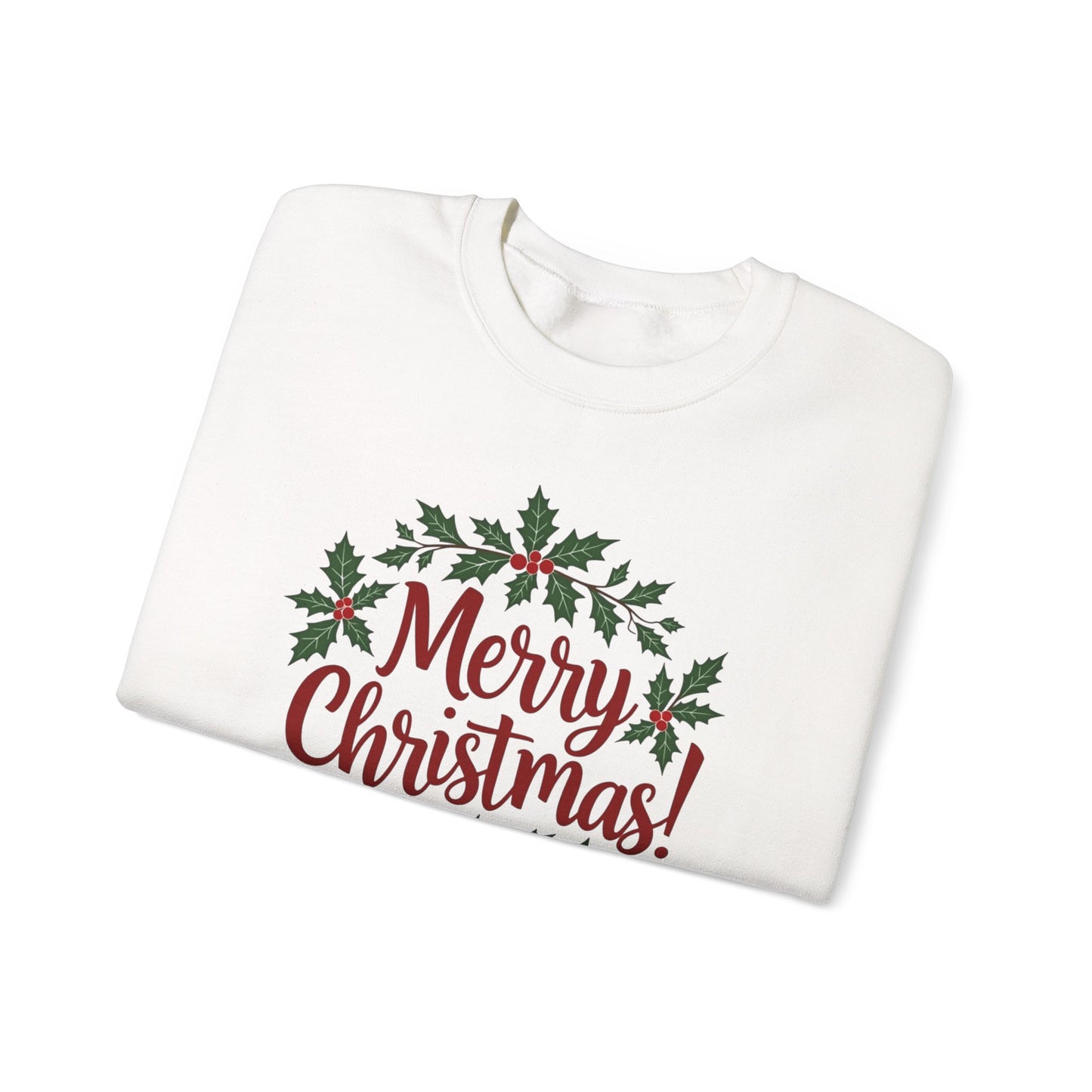 MERRY CHRISTMAS wreath, Crewneck Sweatshirt