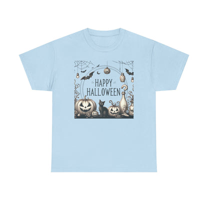 Halloween Vintage style party, Unisex Heavy Cotton Tee, Spooky Tee, Halloween Shirt, Ghostly Apparel, Pumpkin T-Shirt, Festive Clothing