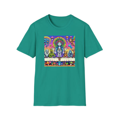 Mushroom Last Supper, Unisex Softstyle T-Shirt - Psychonaut Swag