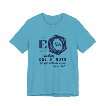 Retro Gas Station Tee — Dee's Nuts Coffee Logo T-Shirt