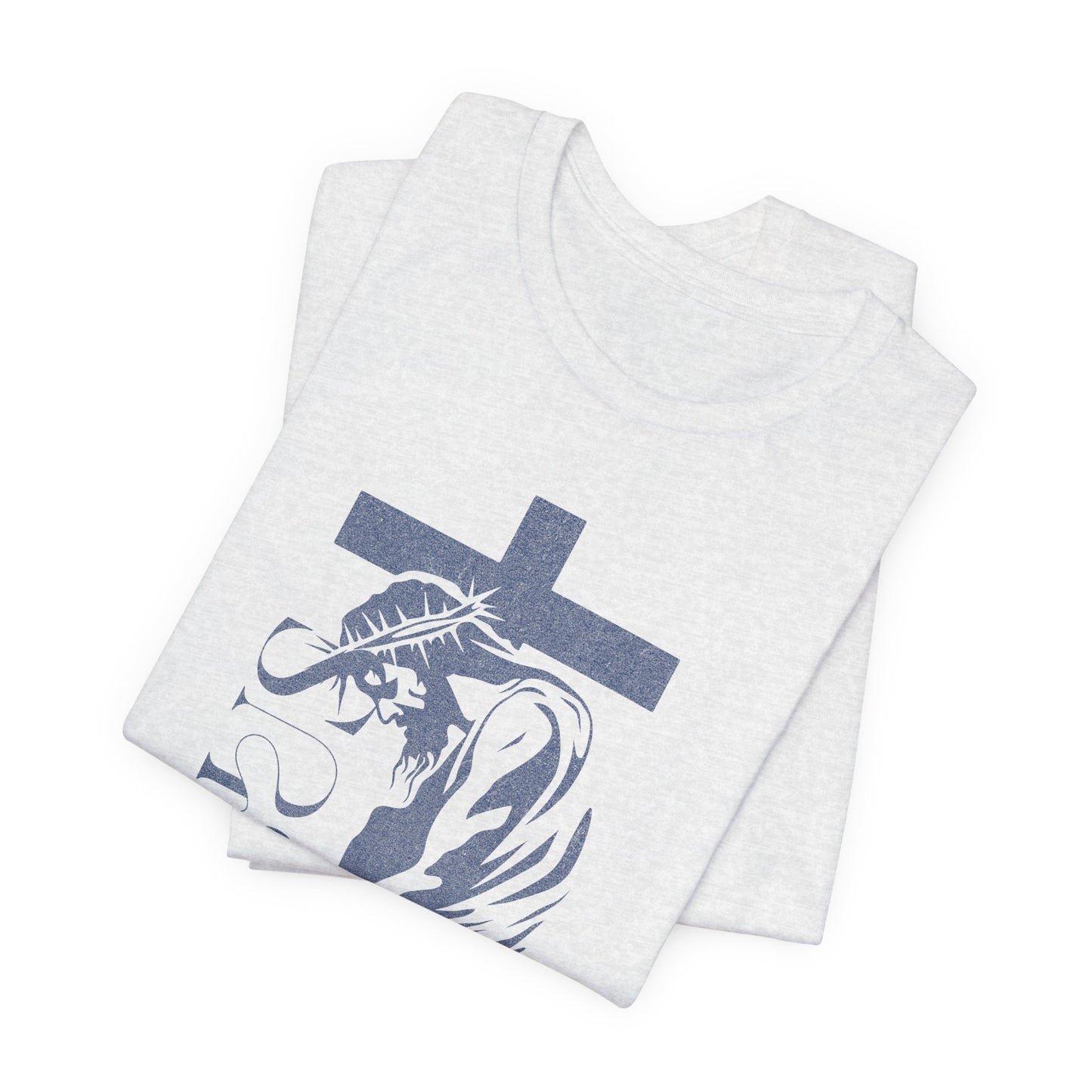 Christian Jesus Tee — Crown of Thorns Cross Graphic T-Shirt