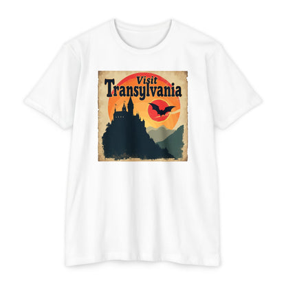 Visit Transylvania T-Shirt — Vintage Vampire Castle Halloween Tee