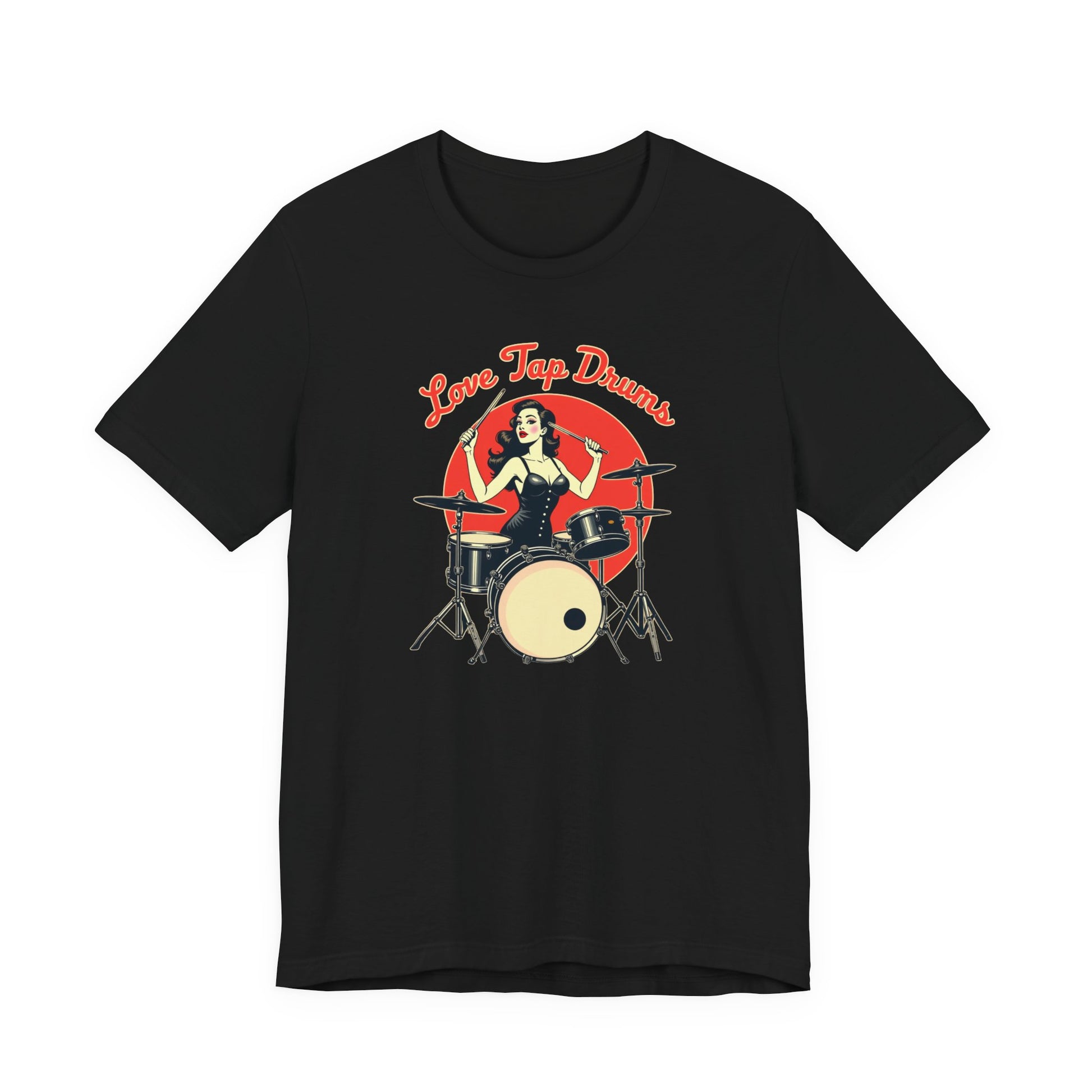 Love Tap Drums, Drummer Tee - Perfect for Music Lovers, Band Merch, Gifts for Musicians, Concerts, Casual Wear, Love Tap Drums - Psychonaut Swag
