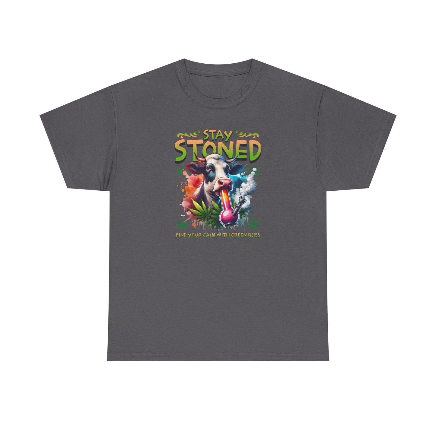 Stay Stoned Cow T-Shirt – Funny Cannabis Graphic Tee