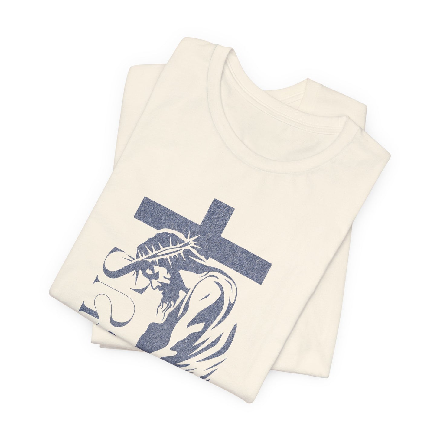 Christian Jesus Tee — Crown of Thorns Cross Graphic T-Shirt