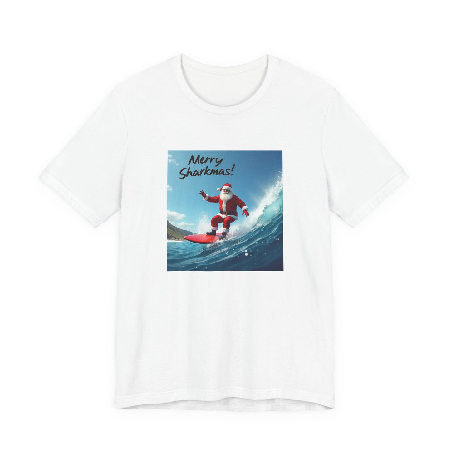 Merry Sharkmas Surfing Santa T-Shirt