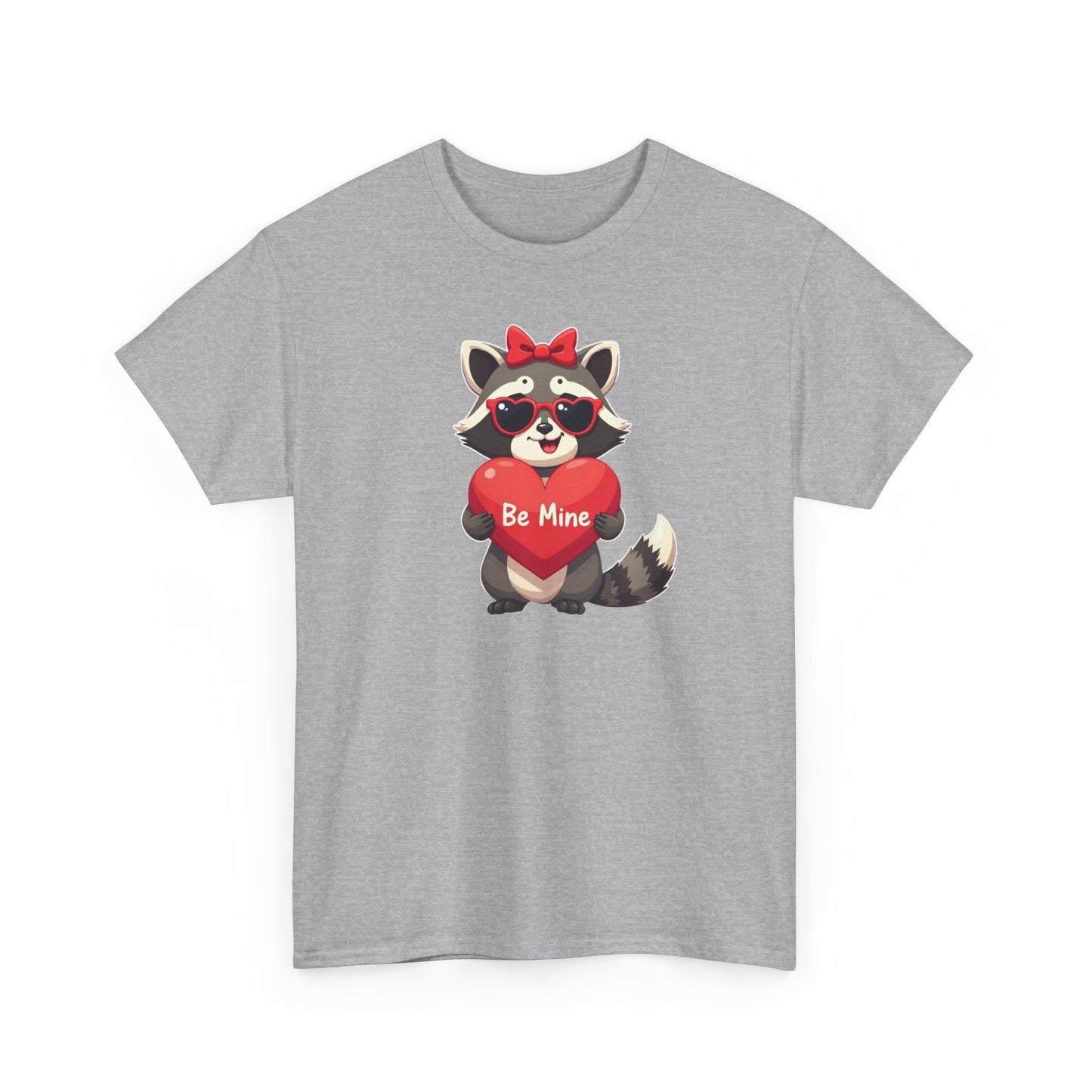 Raccoon Valentines Unisex Heavy Cotton Tee