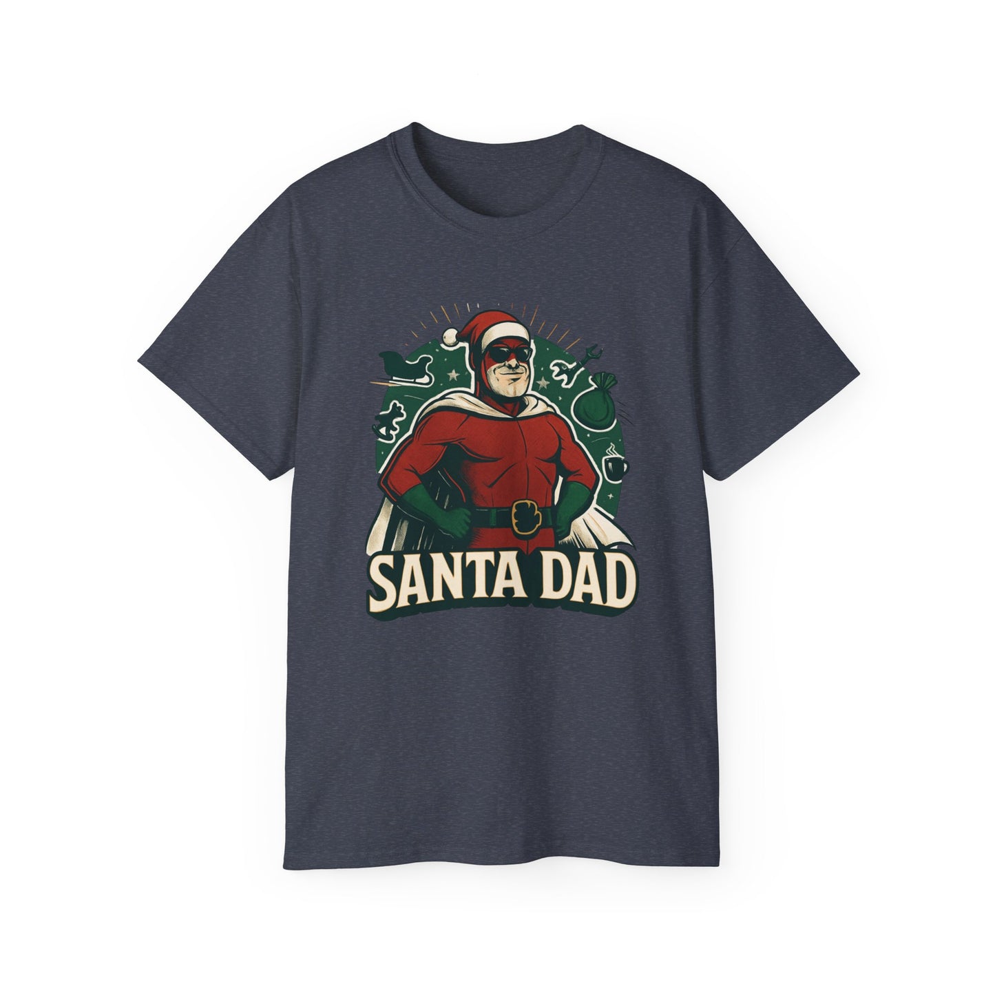 Santa Dad T-Shirt — Retro Vintage Father Christmas Tee for Dads