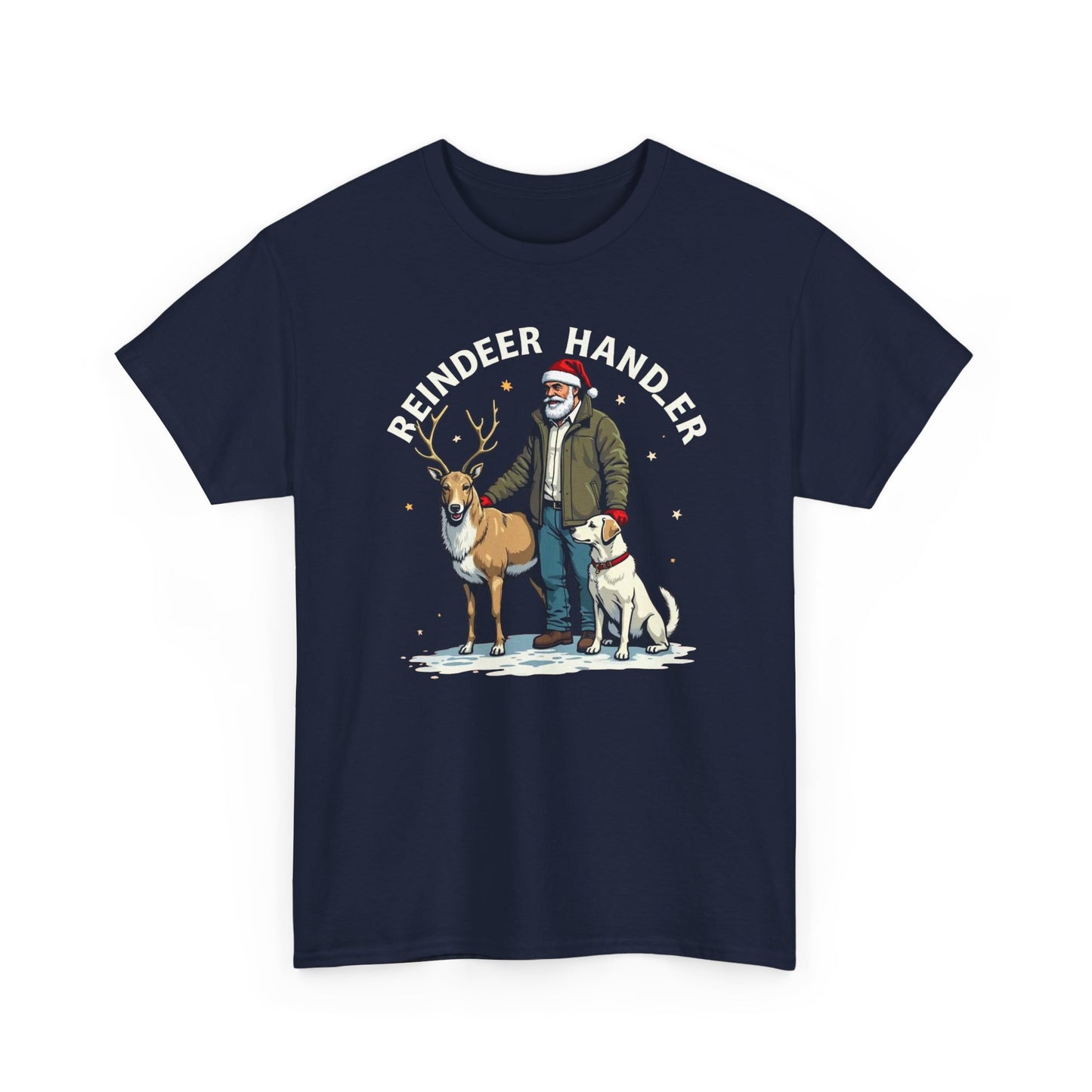 Reindeer Handler T‑Shirt — Santa Handler Graphic Holiday Tee
