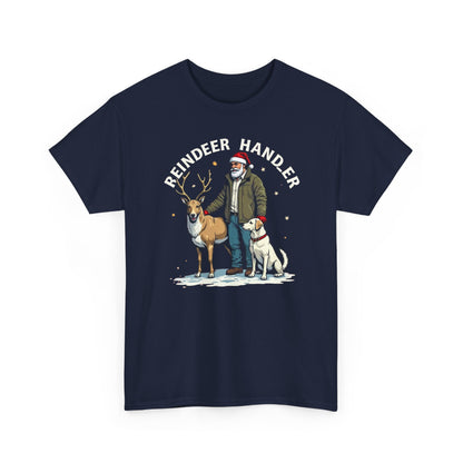 Reindeer Handler T‑Shirt — Santa Handler Graphic Holiday Tee