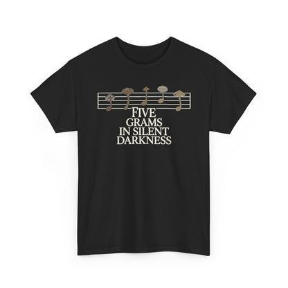 Vintage Music Tee — "Five Grams in Silent Darkness" Graphic Shirt