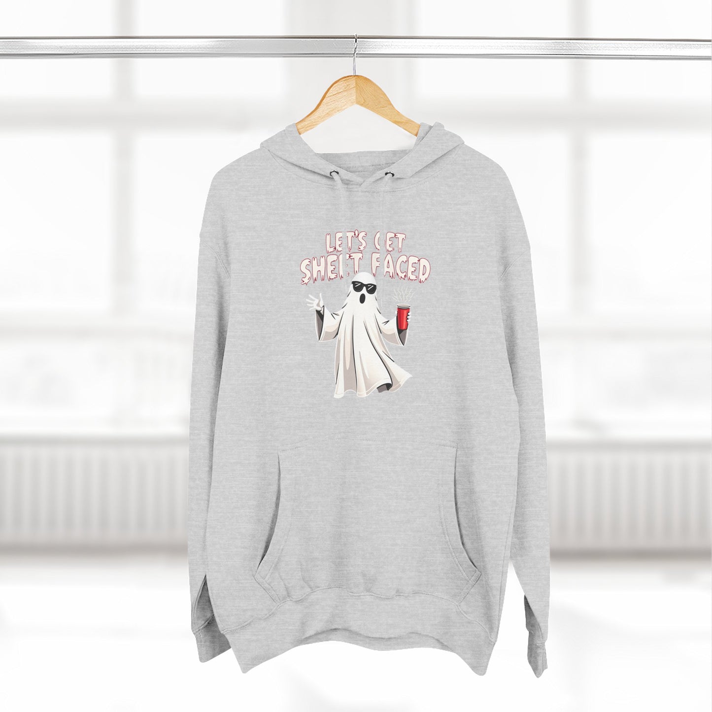 Let's Get Sheet-Faced Hoodie — Funny Ghost Halloween Pullover