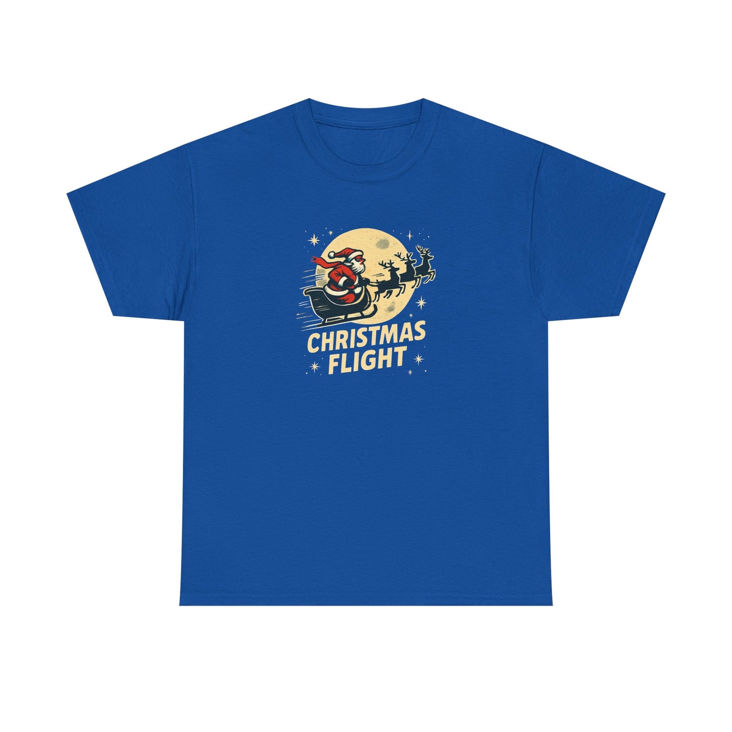 Christmas Flight T-Shirt — Santa Sleigh Retro Holiday Graphic Tee