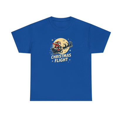 Christmas Flight T-Shirt — Santa Sleigh Retro Holiday Graphic Tee