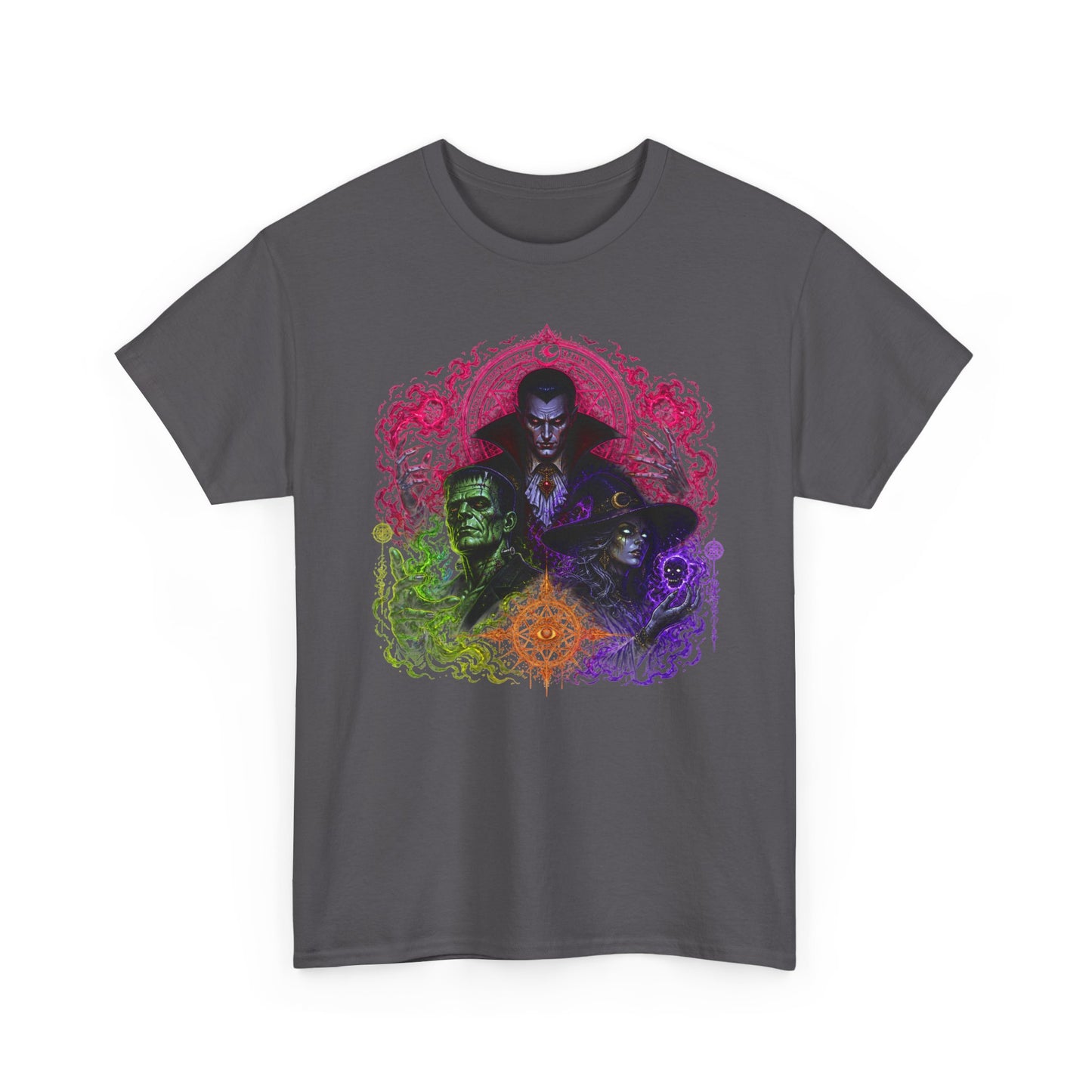Mystic Vampire Trio T-Shirt — Gothic Rainbow Horror Art Tee