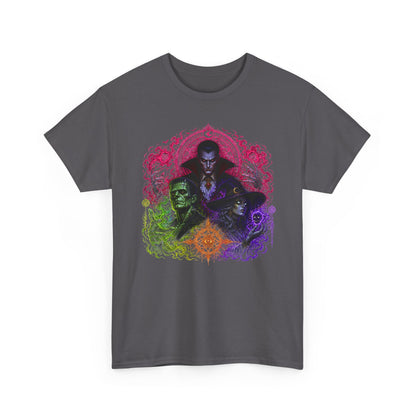 Mystic Vampire Trio T-Shirt — Gothic Rainbow Horror Art Tee
