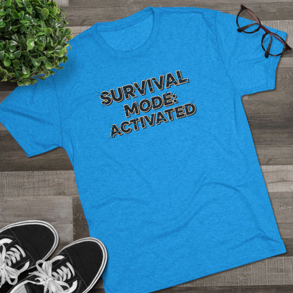 Survival Mode Activated T-Shirt — Camo Text Graphic Tee