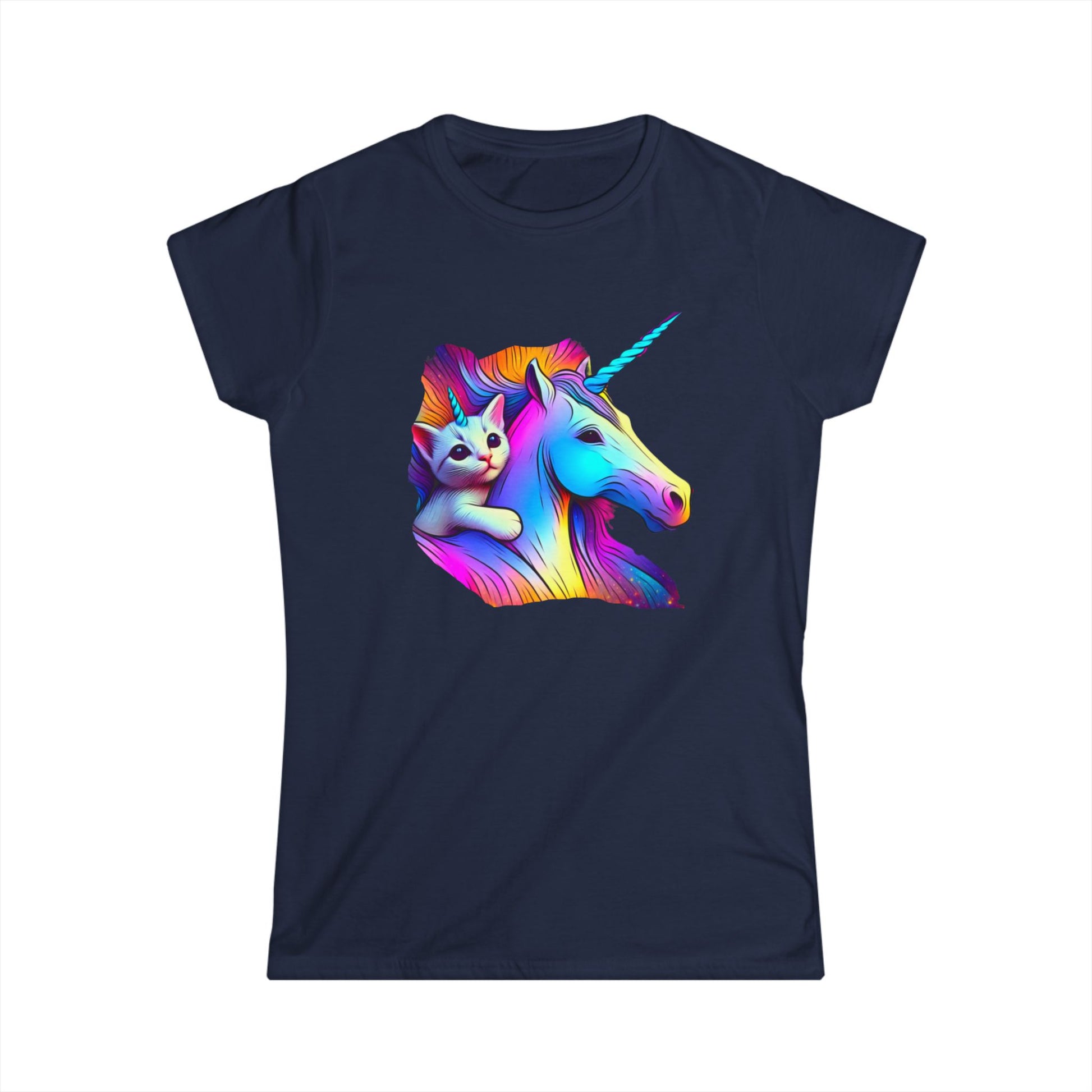 Catacorn and Unicorn, Women's Softstyle Tee - Psychonaut Swag