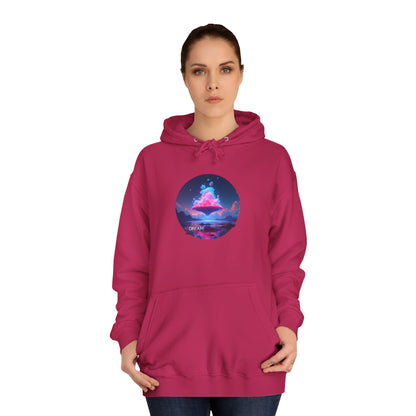 Hoodie — Neon Vaporwave Mountain Graphic Pullover