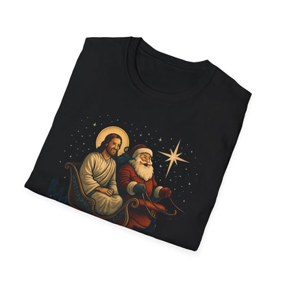 Jesus Is the Reason Of the Season T-Shirt — Vintage Nativity & Santa Christmas Tee
