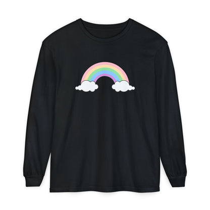 Rainbow, Unisex Garment-dyed Long Sleeve T-Shirt - Psychonaut Swag
