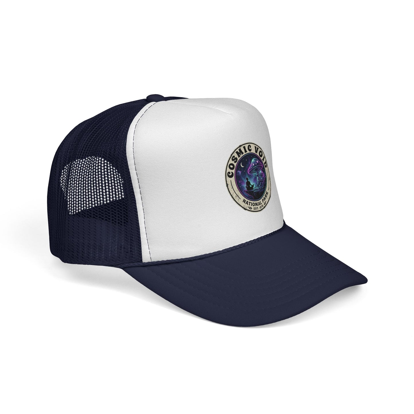 Cosmic Void Trucker Cap — Space Nebula Patch Hat
