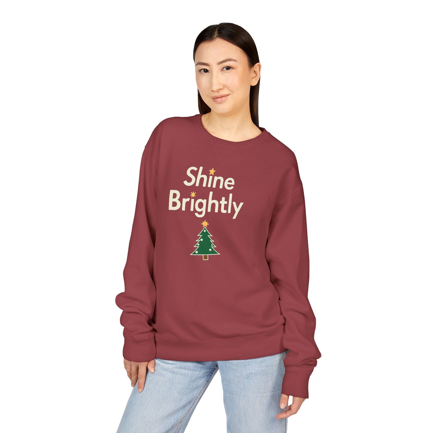Christmas Tree sweater, Unisex ComfortWash® Garment Dyed Crewneck Sweatshirt