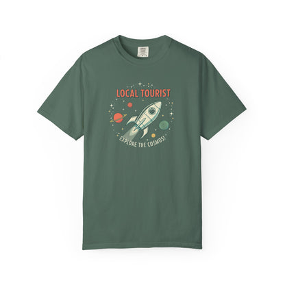 Local Tourist Rocket Tee — "Explore the Cosmos" Graphic T-Shirt