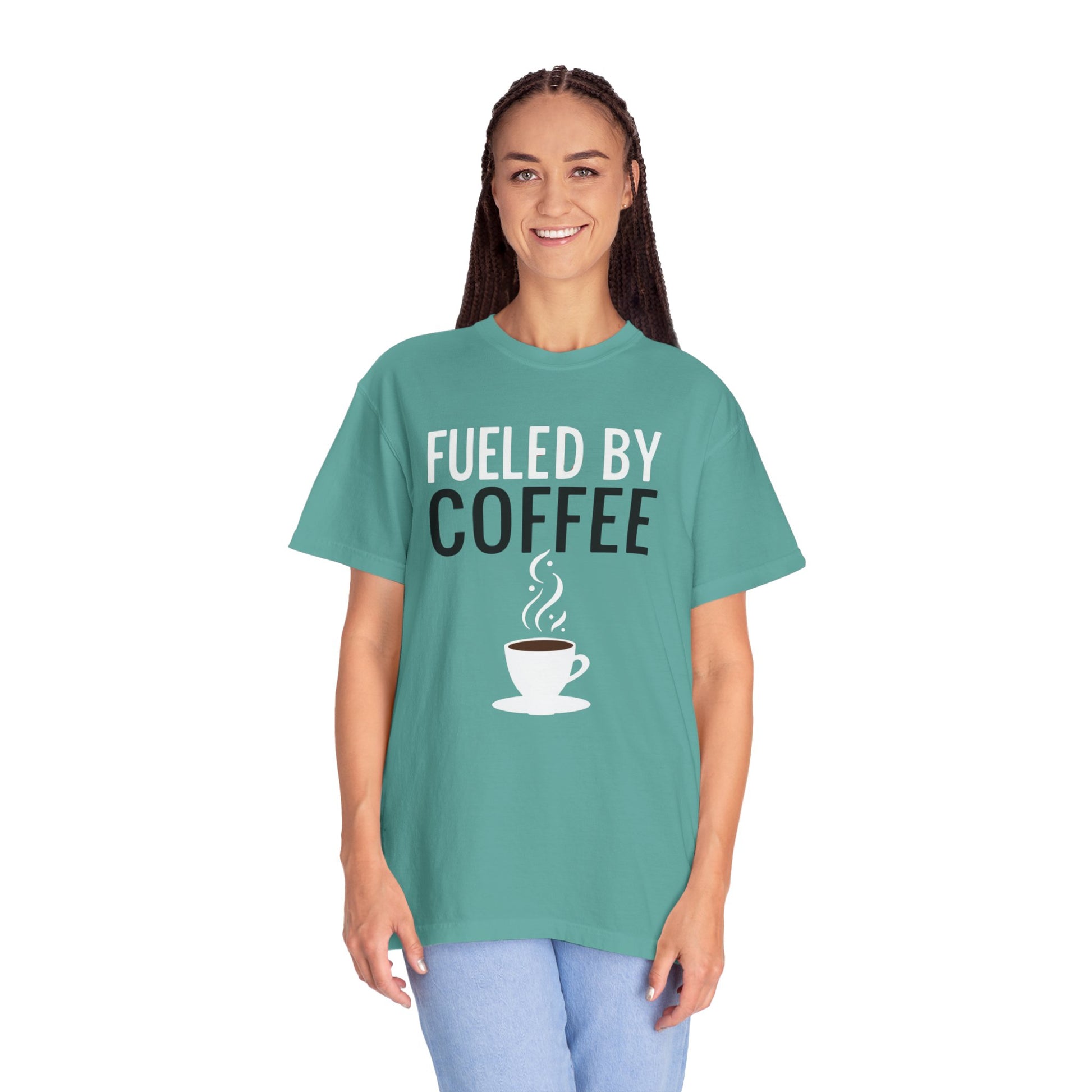 Fueled by Coffee Unisex Garment-Dyed T-Shirt - Psychonaut Swag