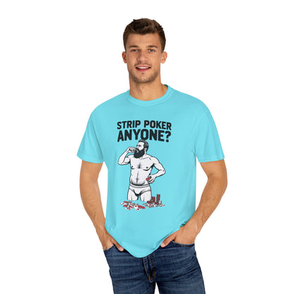 Strip Poker Humor T-Shirt, Funny Gift for Gamers, Men's Casual Tee, Party Outfit, Unique Dad Gift, Birthday or Game Night Attire