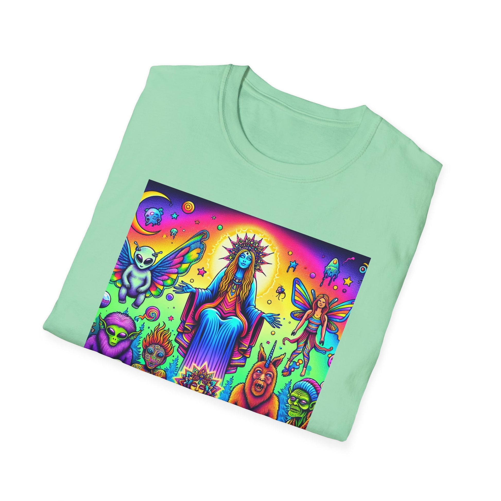 Mythical Creatures Unisex Softstyle T-Shirt - Last Supper Style - Psychonaut Swag