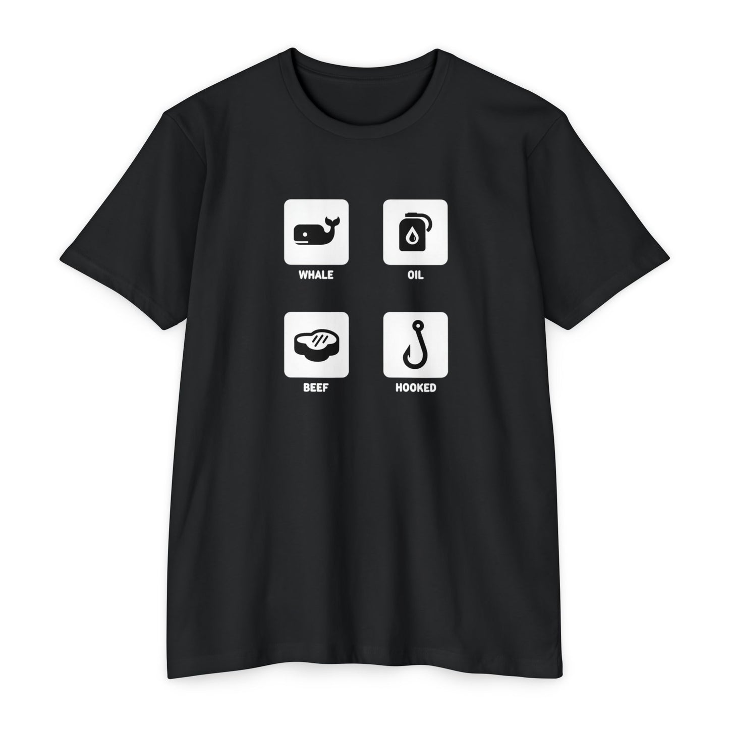 Whale, Oil, Beef, Hooked Icon Graphic Tee