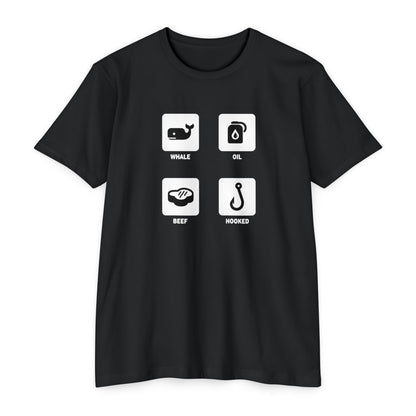 Whale, Oil, Beef, Hooked Icon Graphic Tee