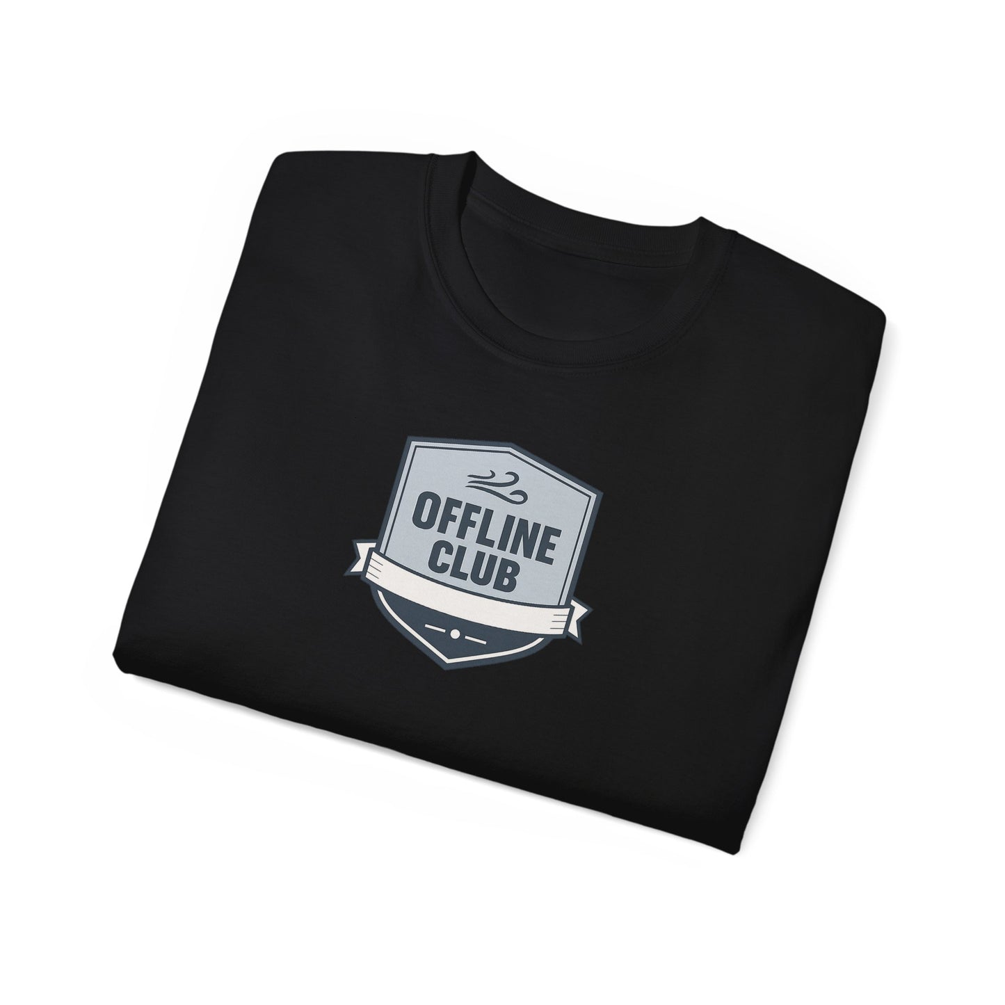 Offline Club Cotton Tee — Vintage Badge Graphic T-shirt