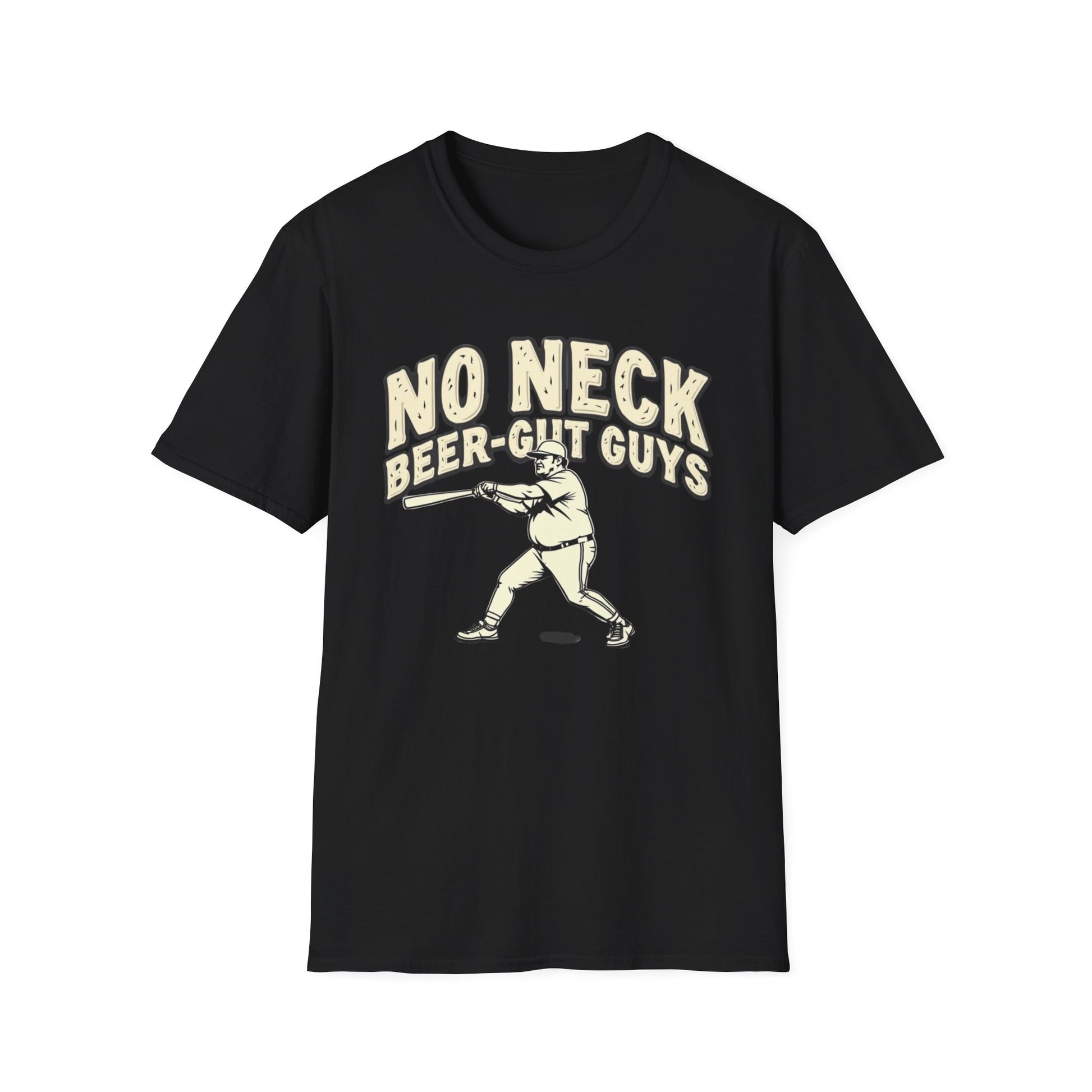 No Neck Beer Gut Guys T-Shirt | Unisex Softstyle Tee, Humor Apparel, Funny Gift for Beer Lovers, Casual Wear, Funny Saying Shirt - Psychonaut Swag
