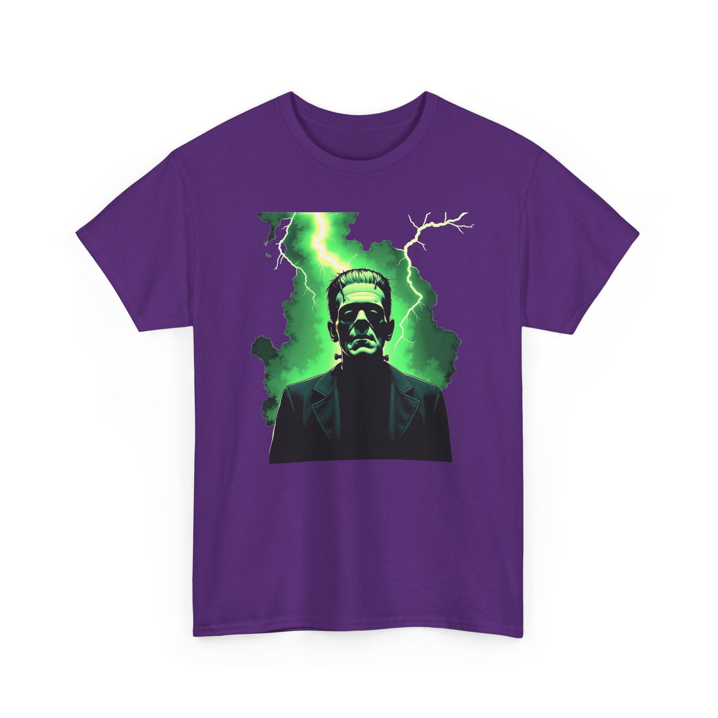 O.G. Frankenstein Lightning Tee – Neon Green Monster Graphic T-Shirt