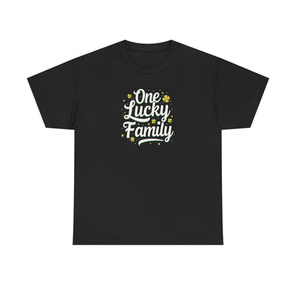 One Lucky Family,  Unisex Heavy Cotton Tee