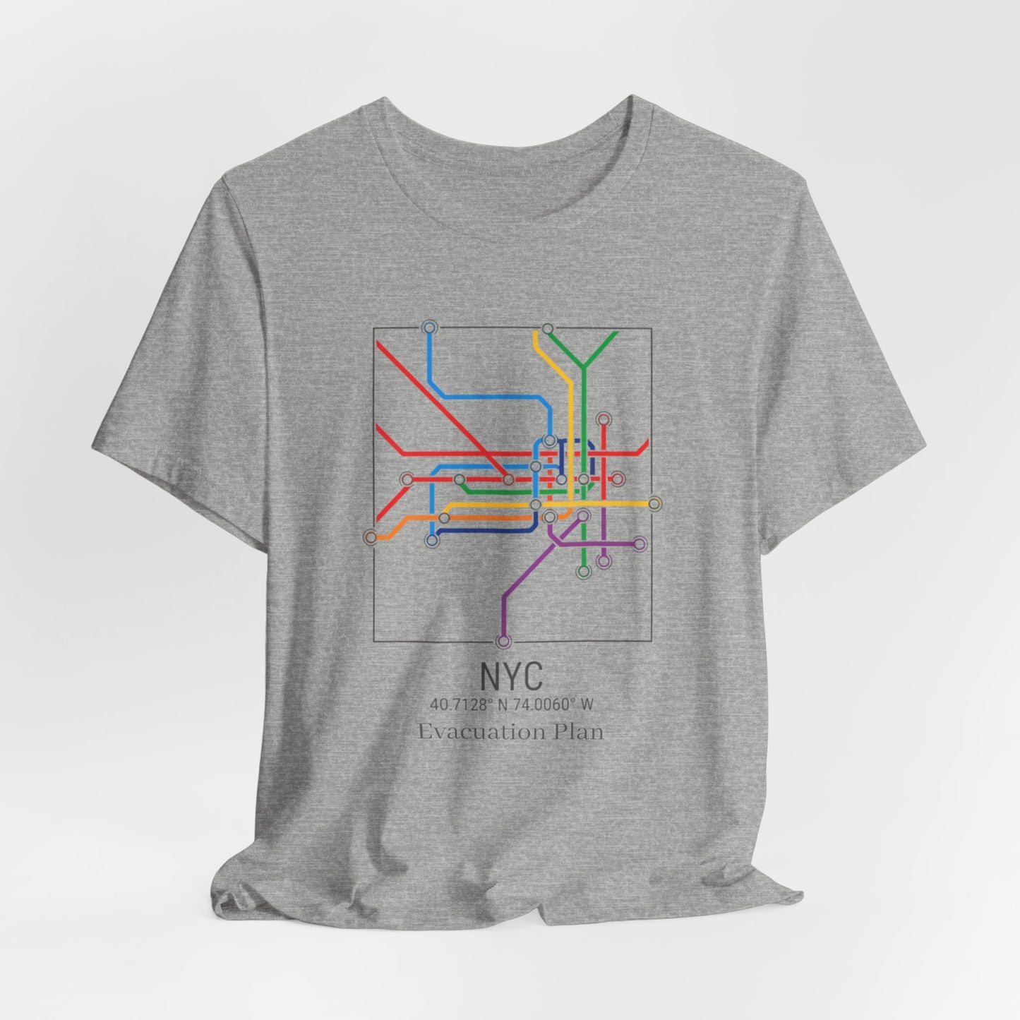 NYC Evacuation Plan, Unisex Jersey Short Sleeve Tee