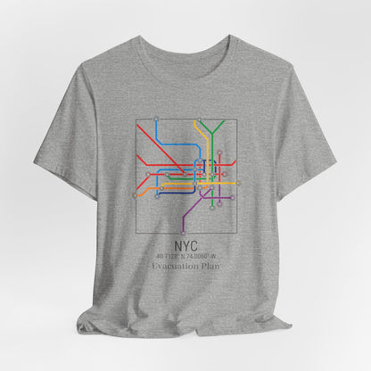 NYC Evacuation Plan, Unisex Jersey Short Sleeve Tee