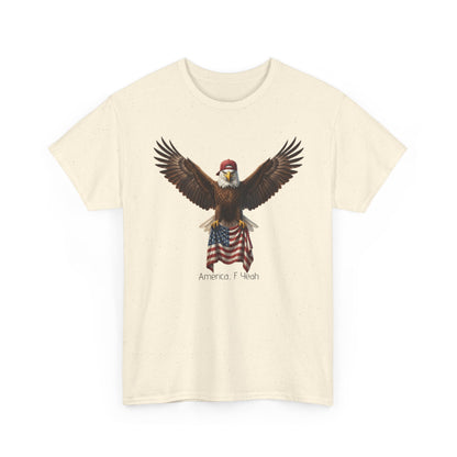 America F Yeah Eagle Tee — Patriotic Flag Graphic Shirt