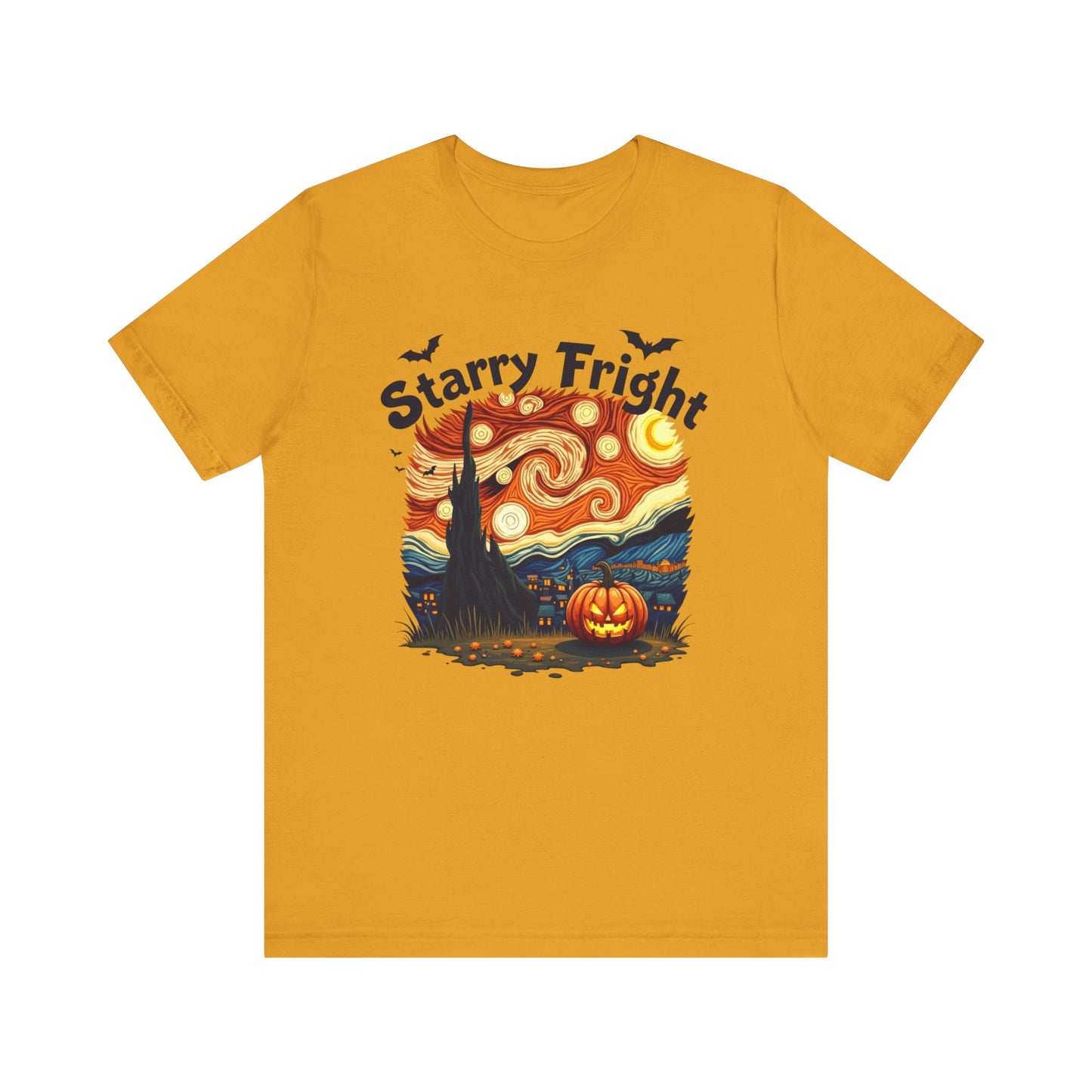 Starry Fright Halloween Tee, Unisex Ghost Graphic Shirt, Spooky Fall Fashion, Halloween Costume Tee, Pumpkin Art T-Shirt, Gift for [...]