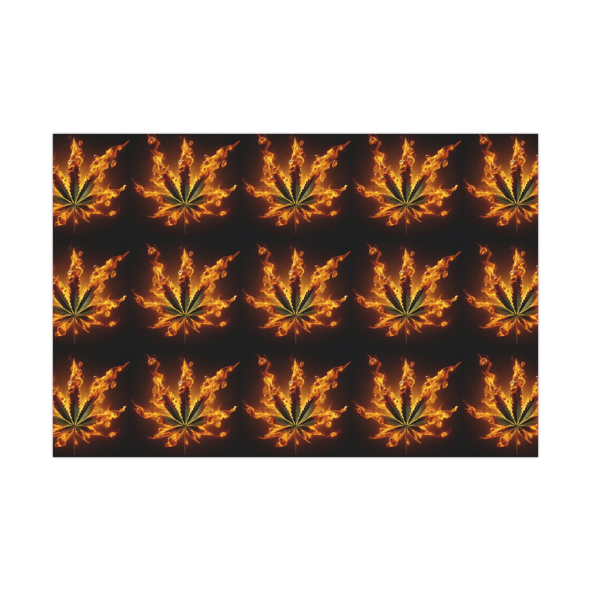 Gift Wrap Paper - Blazing Hemp Design - Psychonaut Swag