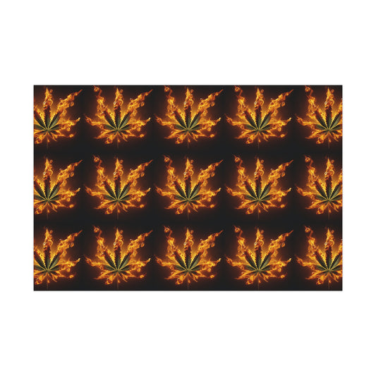 Gift Wrap Paper - Blazing Hemp Design - Psychonaut Swag