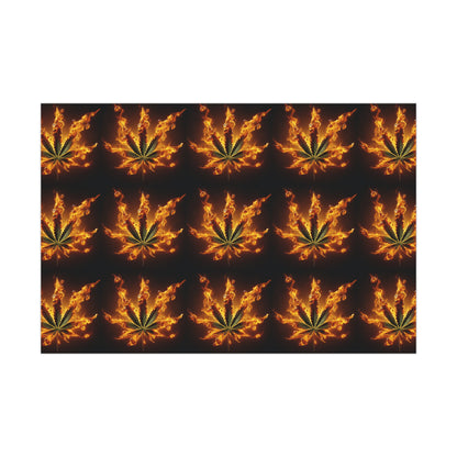 Gift Wrap Paper - Blazing Hemp Design - Psychonaut Swag