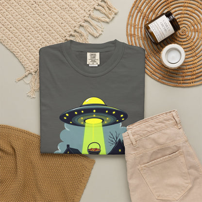 Halloween UFO Trick or Treat T-Shirt — Alien Abduction Spooky Tee