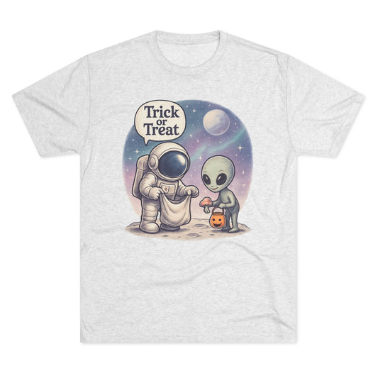 Space Trick or Treat Crew Tee, Halloween T-Shirt, Space Theme Shirt, Unisex Graphic Tee, Fun Costume Tee, Gift for Space Lovers