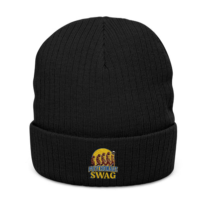 Psychonaut swag, small biz, Ribbed Knit Beanie - Cozy Embroidered Headwear for All Seasons, Winter Fashion, Gift Idea, Casual Style, Outdoor Fun