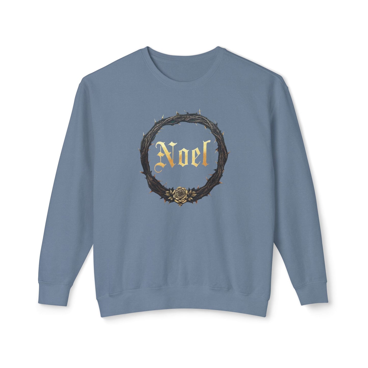 Noel Christmas Sweatshirt — Green Velvet Wreath Holiday Crewneck