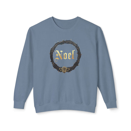 Noel Christmas Sweatshirt — Green Velvet Wreath Holiday Crewneck